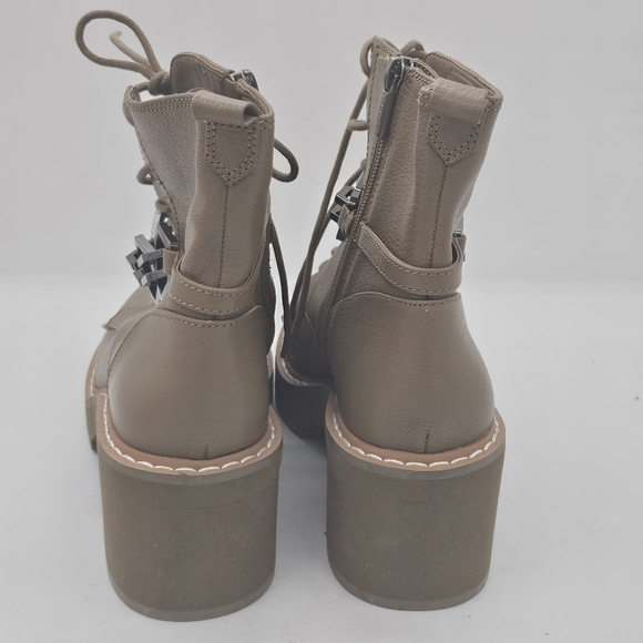 Vince Camuto Keltana Leather Combat Boots Brown Size 9 - Picture 5 of 11